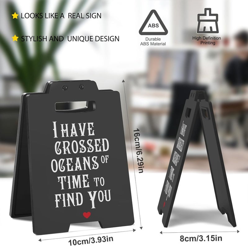 MAMAGIFTREE Valentine’s Day Romantic Gifts for Her or Him, "I Have Crossed Oceans of Time to Find You" Anniversary Gothic Love Sign, Dark Goth Couple Gifts for Girlfriend, Boyfriend, Wife, Husband - Image 2